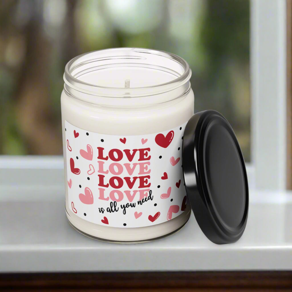 Love is all You Need Soy Candle, 9oz - Kim’s Signature Beauty & Accessories    (Store description)
