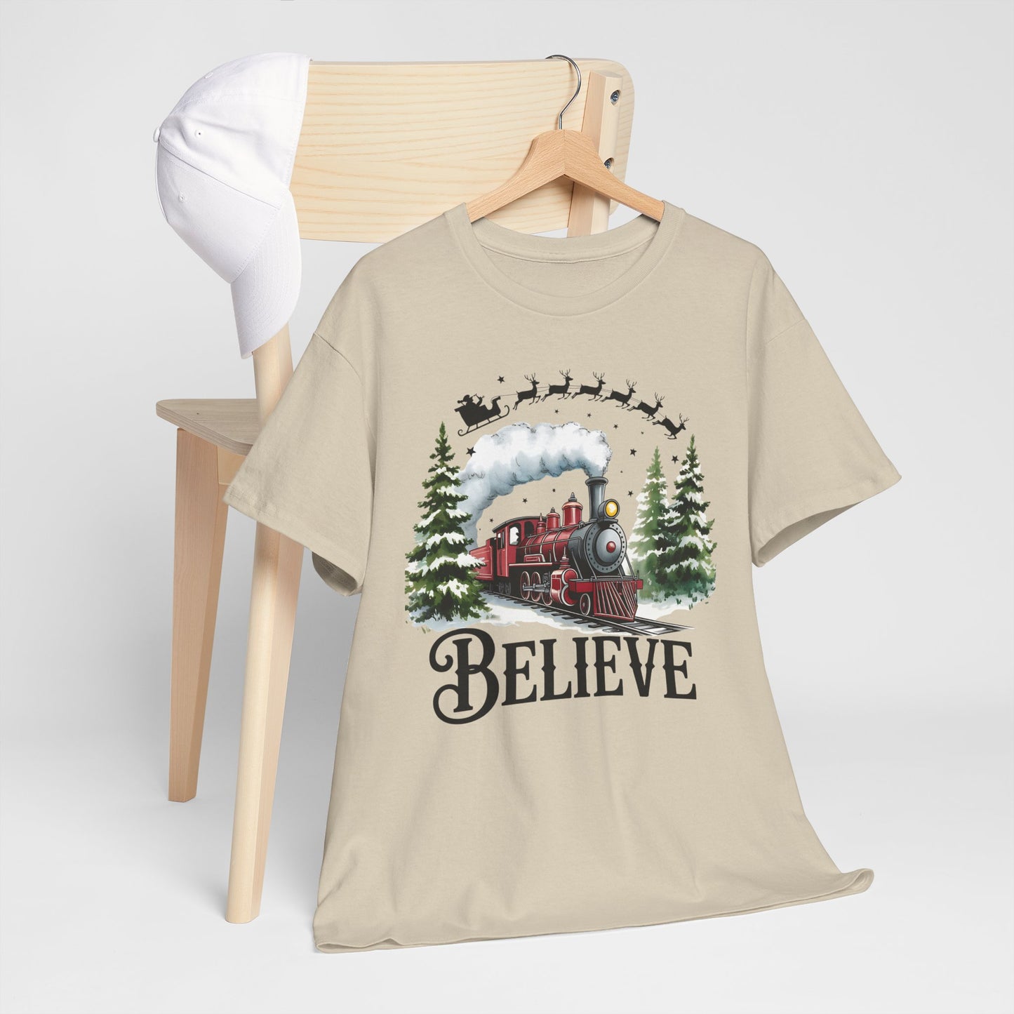 Believe Train Unisex Heavy Cotton Tee - Kim’s Signature Beauty & Accessories    