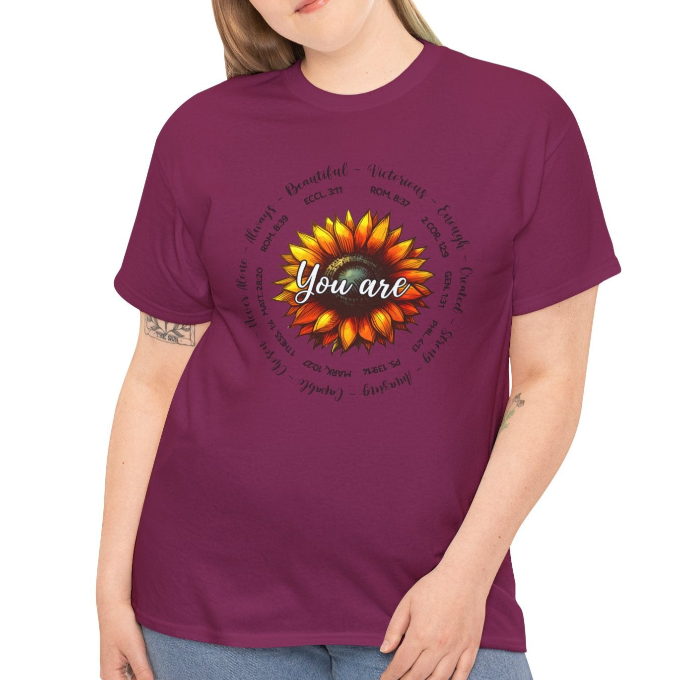 You Are.... Sunflower Faith Tee - Kim’s Signature Beauty & Accessories    (Store description)