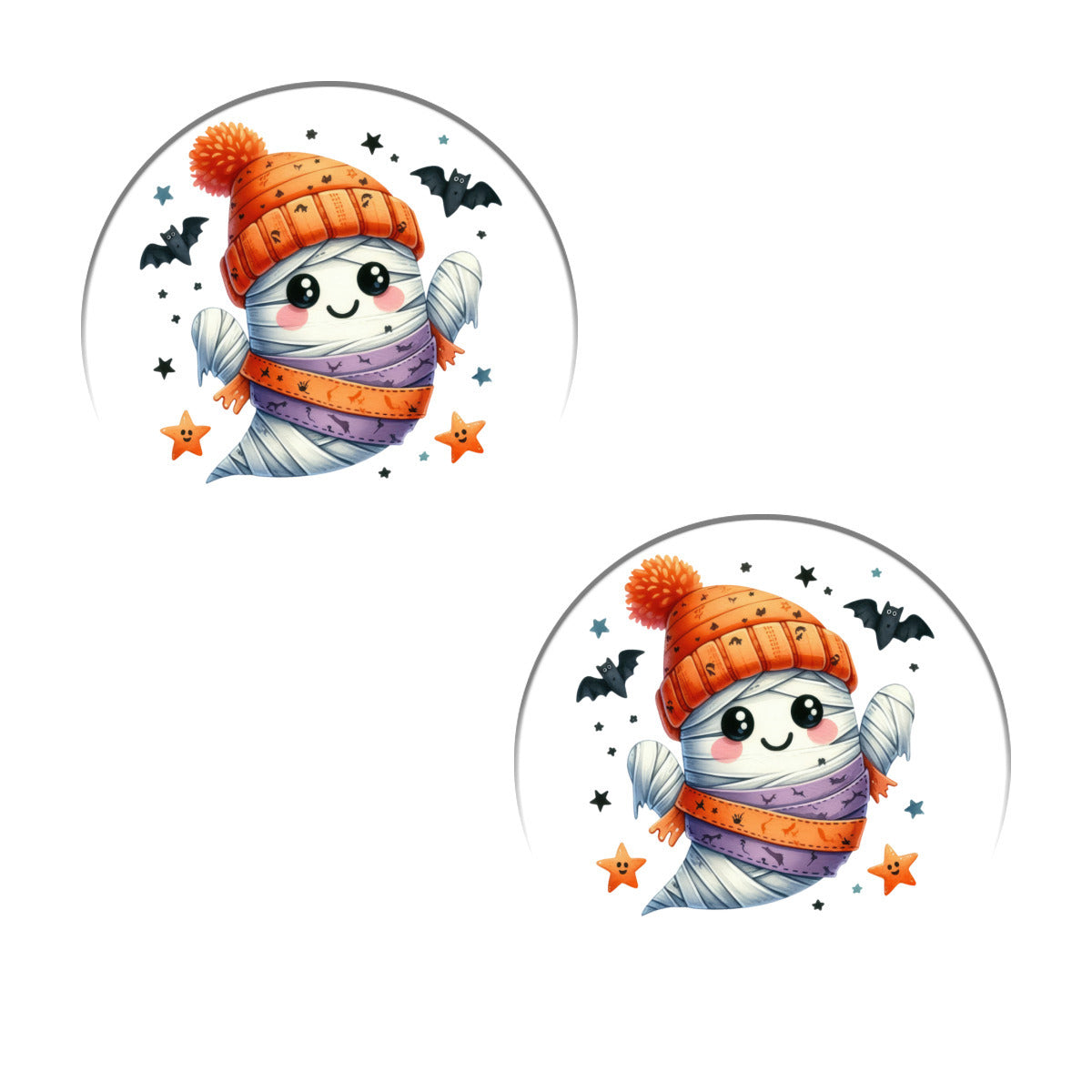 Mummy Ghost Ceramic Coasters - Kim’s Signature Beauty & Accessories    