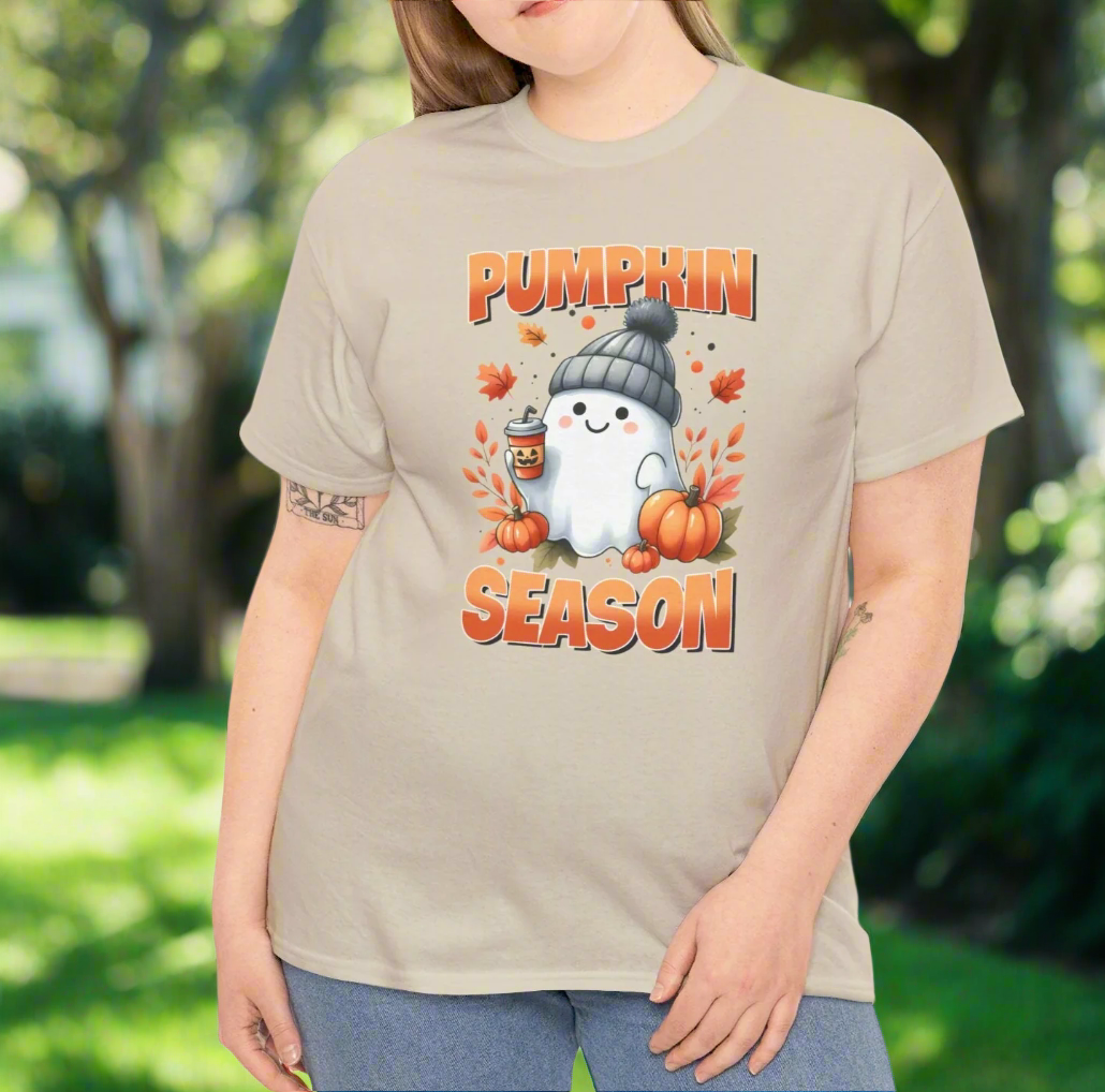Pumpkin Season Ghost Tee - Kim’s Signature Beauty & Accessories    
