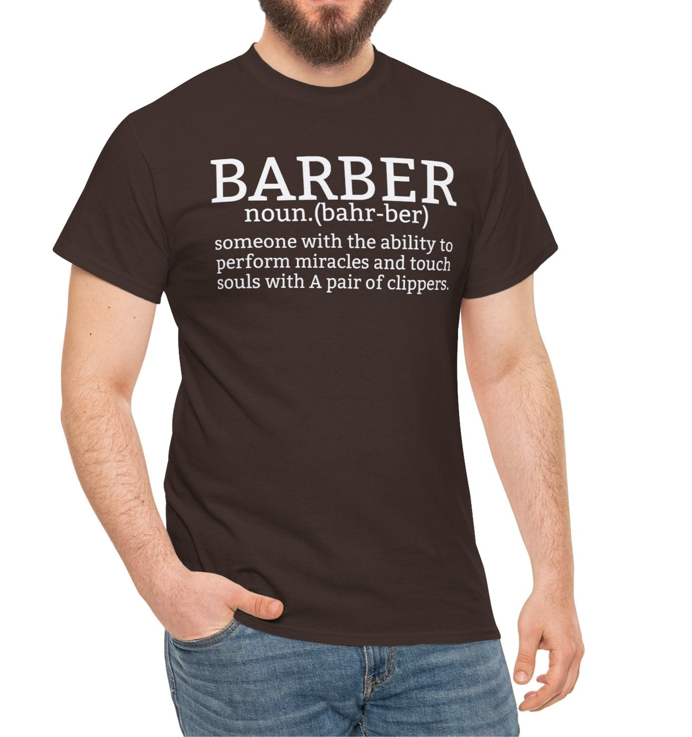 Barber Definition Cotton Tee for Barbers Who Perform Miracles - Kim’s Signature Beauty & Accessories    (Store description)