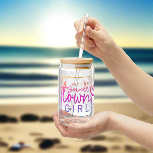 Small Town Girl | Sipper Glass, 16oz - Kim’s Signature Beauty & Accessories    (Store description)
