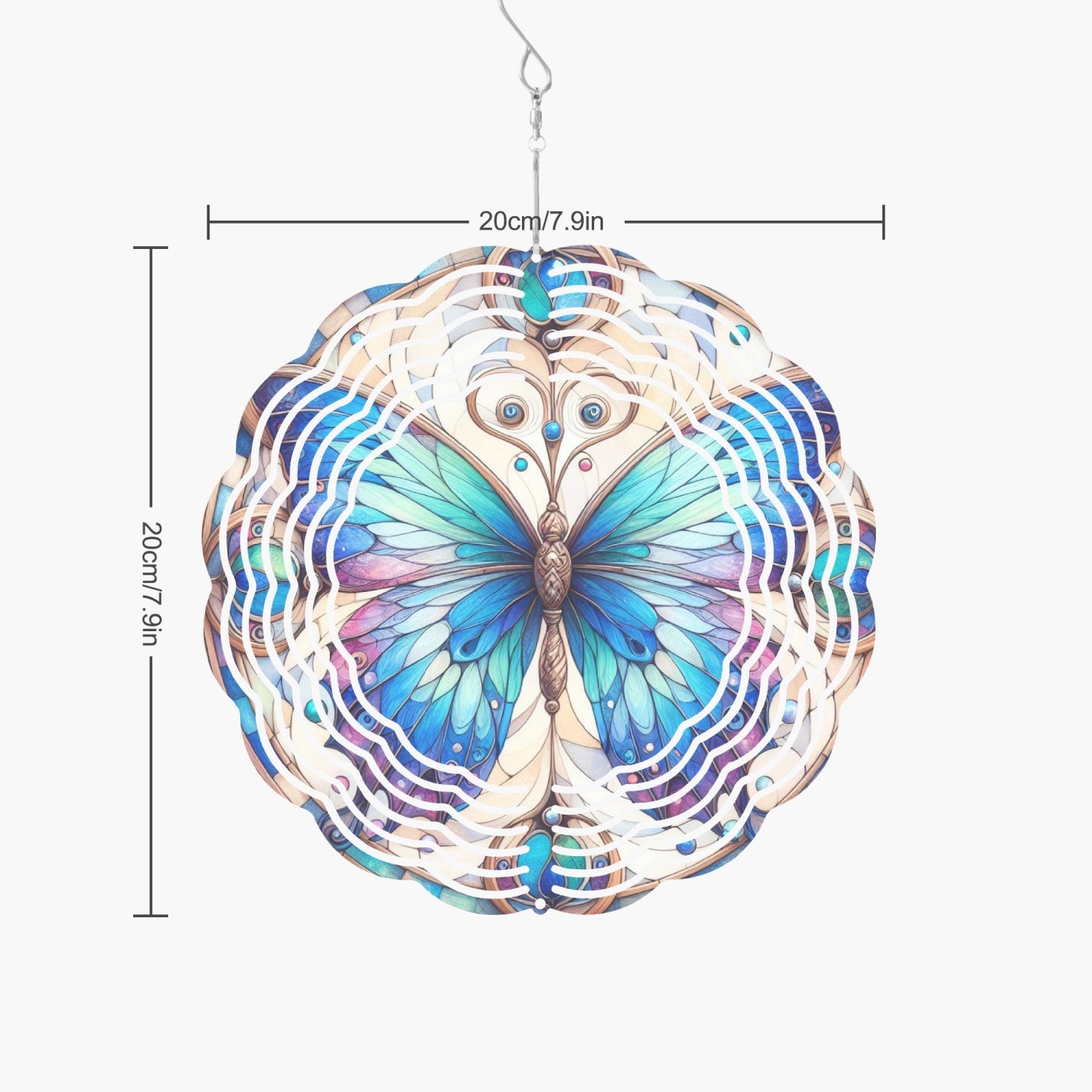 Blue Butterfly Wind Spinner - Kim’s Signature Beauty & Accessories    (Store description)