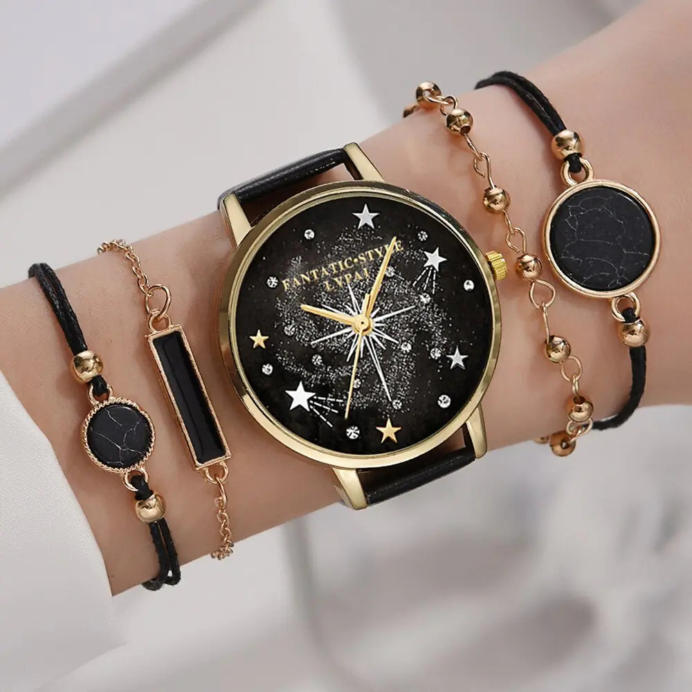 5pcs Fashion Bracelet Watch Set - Kim’s Signature Beauty & Accessories    