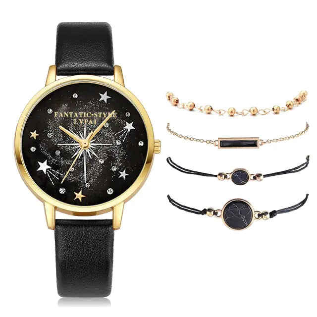 5pcs Fashion Bracelet Watch Set - Kim’s Signature Beauty & Accessories    