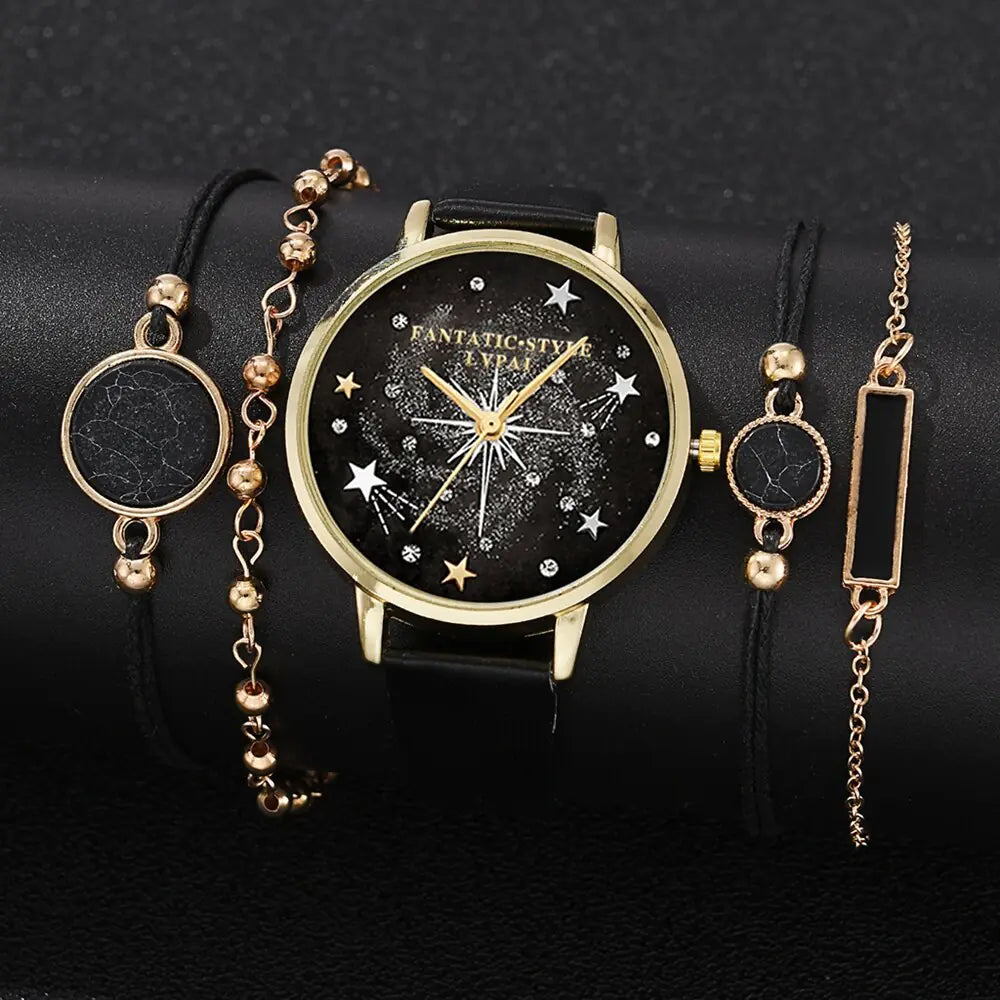 5pcs Fashion Bracelet Watch Set - Kim’s Signature Beauty & Accessories    