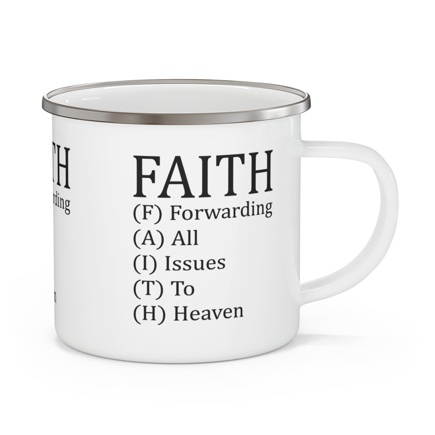 Faith Enamel Camping Mug - Kim’s Signature Beauty & Accessories    (Store description)