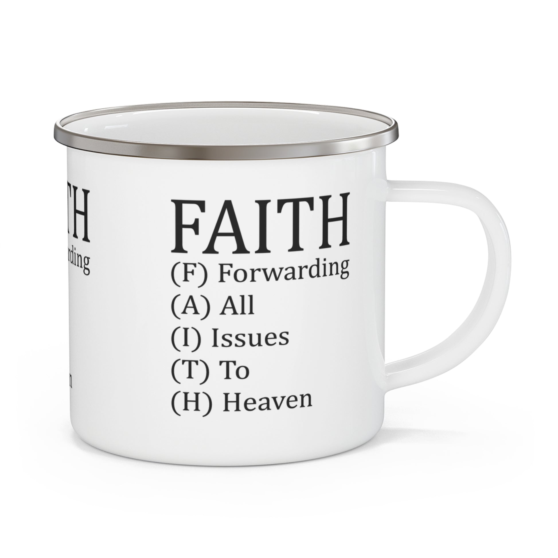 Faith Enamel Camping Mug - Kim’s Signature Beauty & Accessories    (Store description)