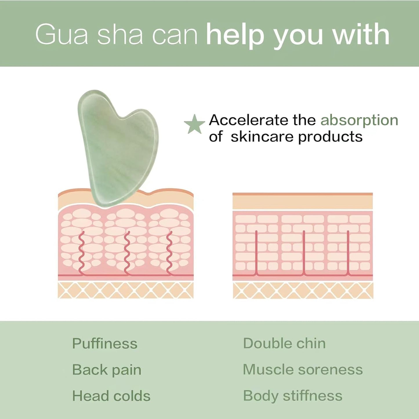 Rose Quartz Gua Sha Stone – Skin-Lifting Facial Tool for Face & Neck - Kim’s Signature Beauty & Accessories    (Store description)