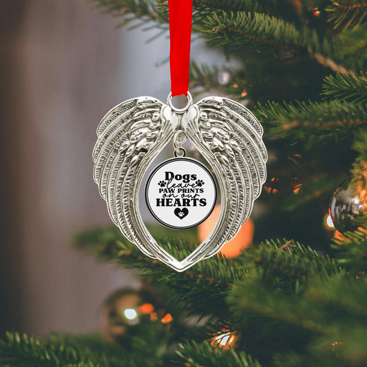 Dog Paw Prints | Wings Ornaments - Heart Shape - Kim’s Signature Beauty & Accessories    