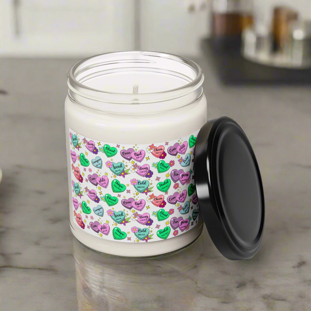 Inspirational Candy Heart Candle - Kim’s Signature Beauty & Accessories    (Store description)