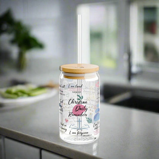 Christian Reminders Sipper Glass - Kim’s Signature Beauty & Accessories    (Store description)
