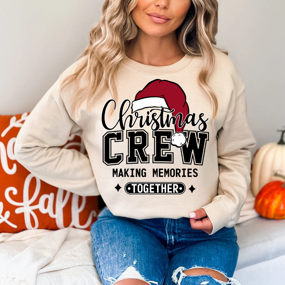 Christmas Crew (Personalize)Sweatshirt (or)T-Shirt - Kim’s Signature Beauty & Accessories    (Store description)