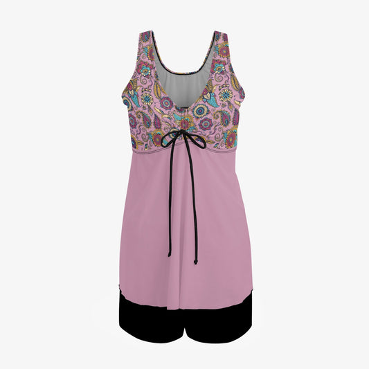 Paisley Pink | Women's Two-Piece Swimsuit - Kim’s Signature Beauty & Accessories    