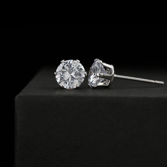 6mm CZ Stud Earrings – Unisex - Kim’s Signature Beauty & Accessories    