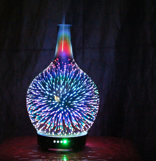 7 Color Light 3D Glass Humidifier - Kim’s Signature Beauty & Accessories    
