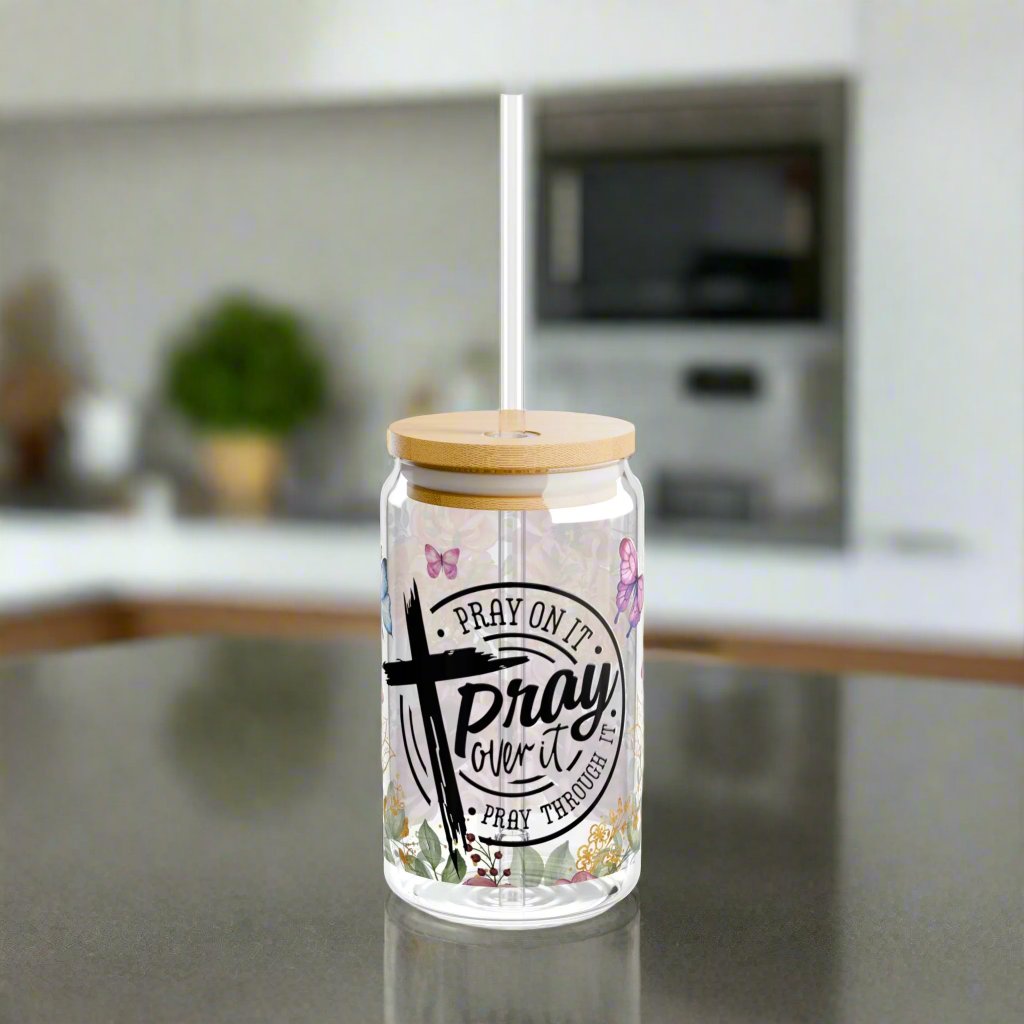 Pray On It Sipper Glass - Kim’s Signature Beauty & Accessories    (Store description)