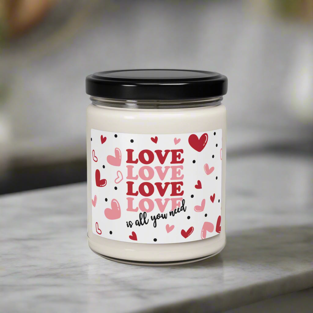 Love is all You Need Soy Candle, 9oz - Kim’s Signature Beauty & Accessories    (Store description)