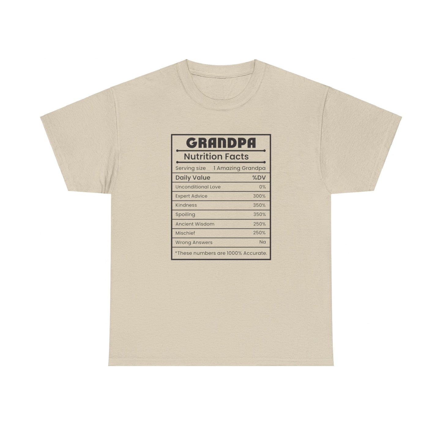 Grandpa Nutritional Facts Tee - Kim’s Signature Beauty & Accessories    (Store description)