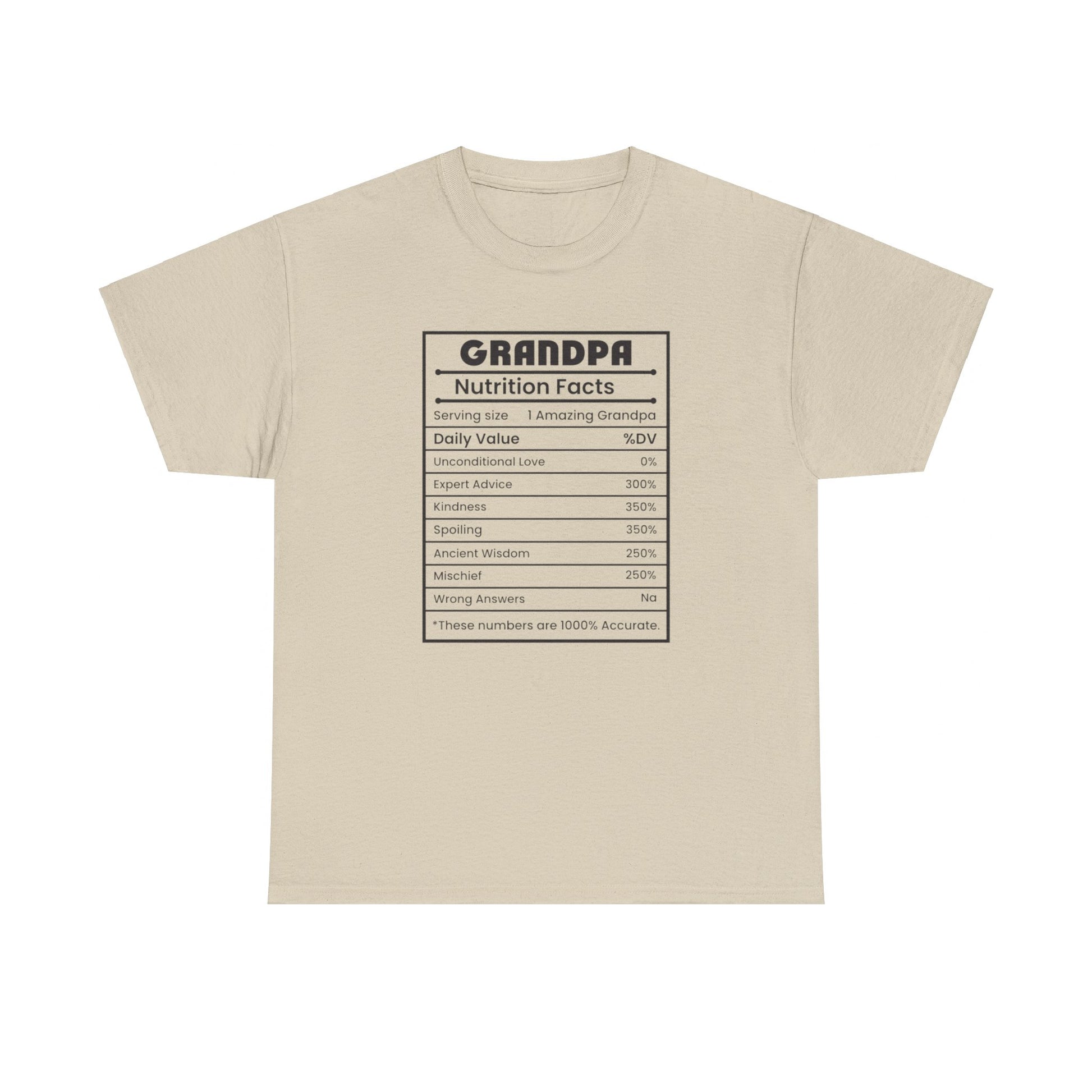 Grandpa Nutritional Facts Tee - Kim’s Signature Beauty & Accessories    (Store description)