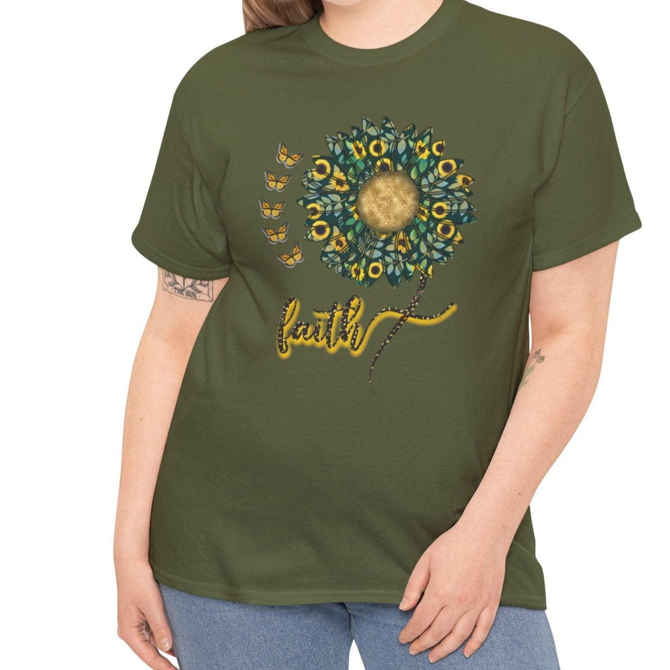 Faith & Sunflowers Tee - Kim’s Signature Beauty & Accessories    (Store description)