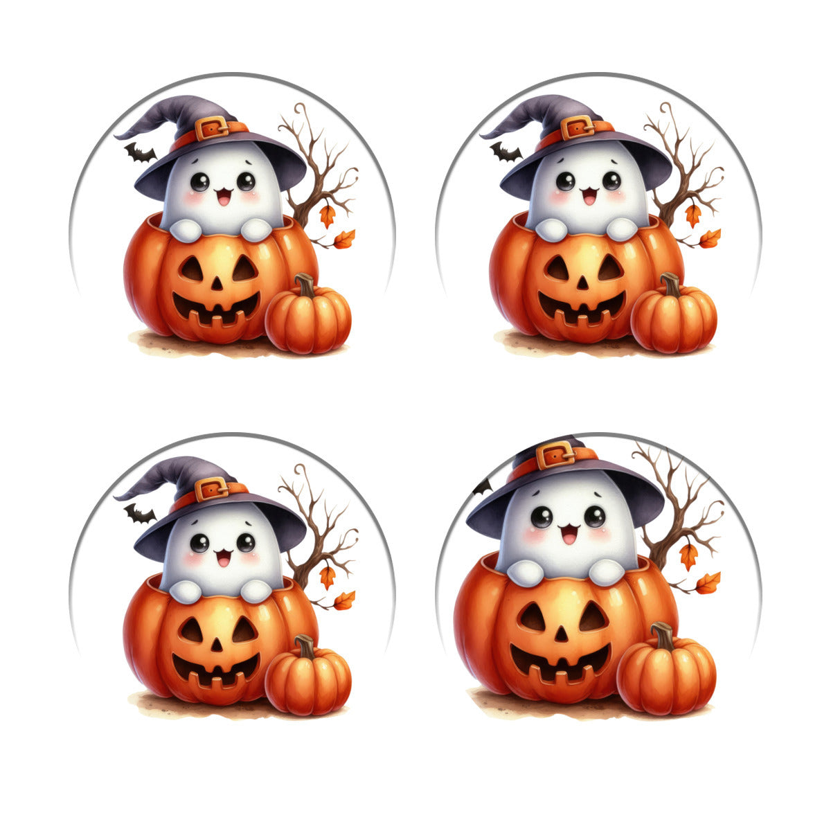 Ghostly Popup Pumpkin Coasters - Kim’s Signature Beauty & Accessories    (Store description)
