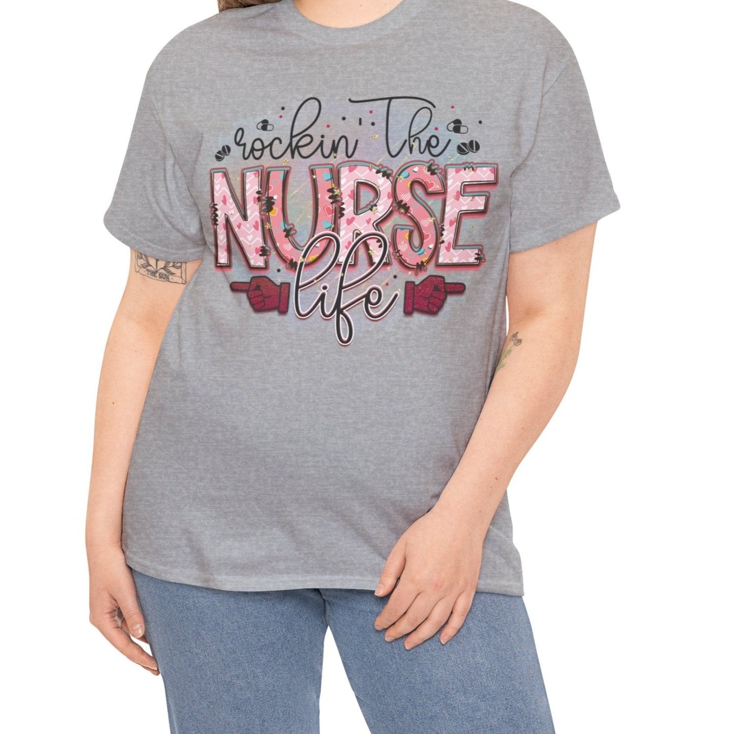 Rockin that Nurse Life |  Cotton Tee - Kim’s Signature Beauty & Accessories    (Store description)