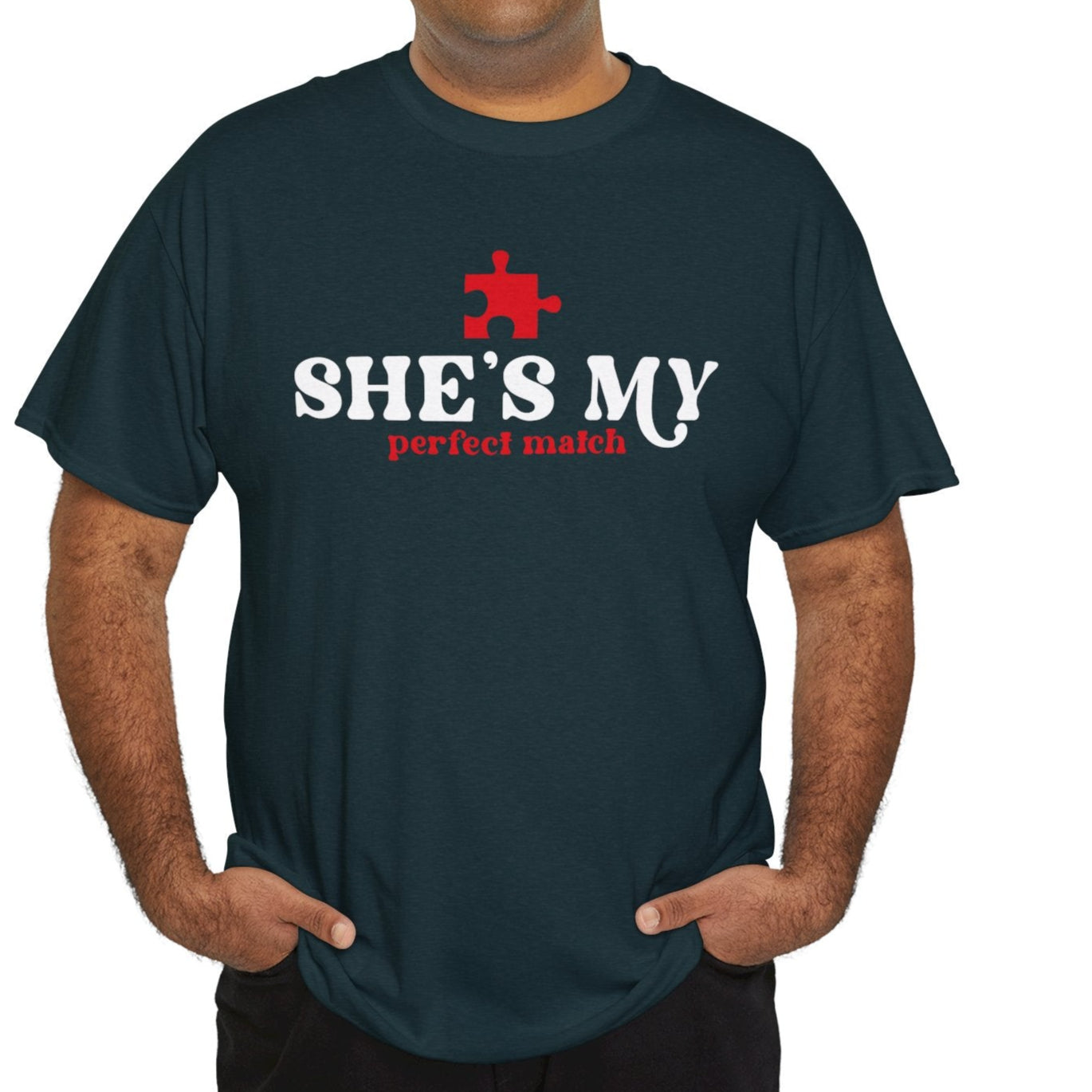 She's My Perfect Match Puzzle Piece Tee – Couple's Matching Shirt - Kim’s Signature Beauty & Accessories    (Store description)
