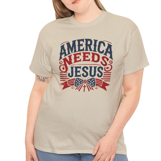 America Needs Jesus Tee - Kim’s Signature Beauty & Accessories    