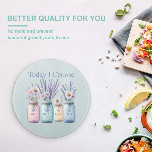 Today I Choose |  Tempered Glass Cutting Board - Kim’s Signature Beauty & Accessories    (Store description)