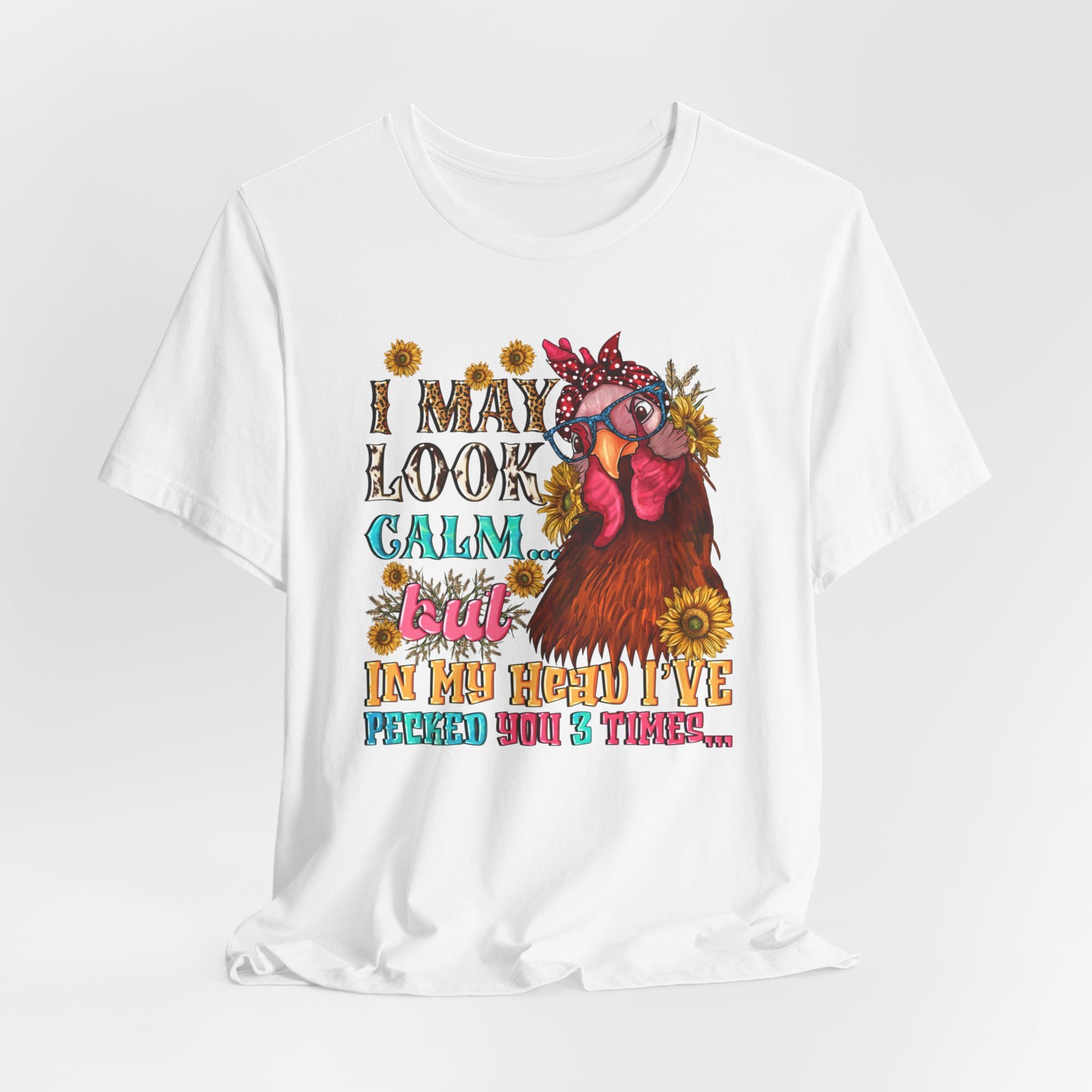 Calm Exterior, Inner Pecking: Funny Tee - Kim’s Signature Beauty & Accessories    (Store description)