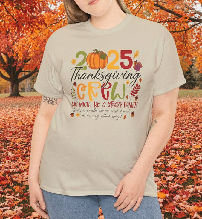 2025 Thanksgiving Crow Unisex Heavy Cotton Tee - Kim’s Signature Beauty & Accessories    