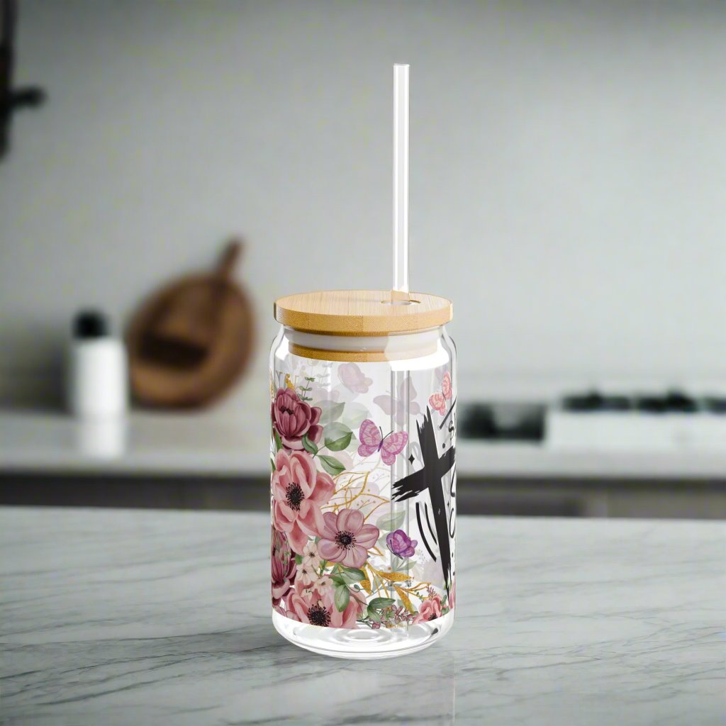 She Is Strong Glass Sipper - Kim’s Signature Beauty & Accessories    (Store description)