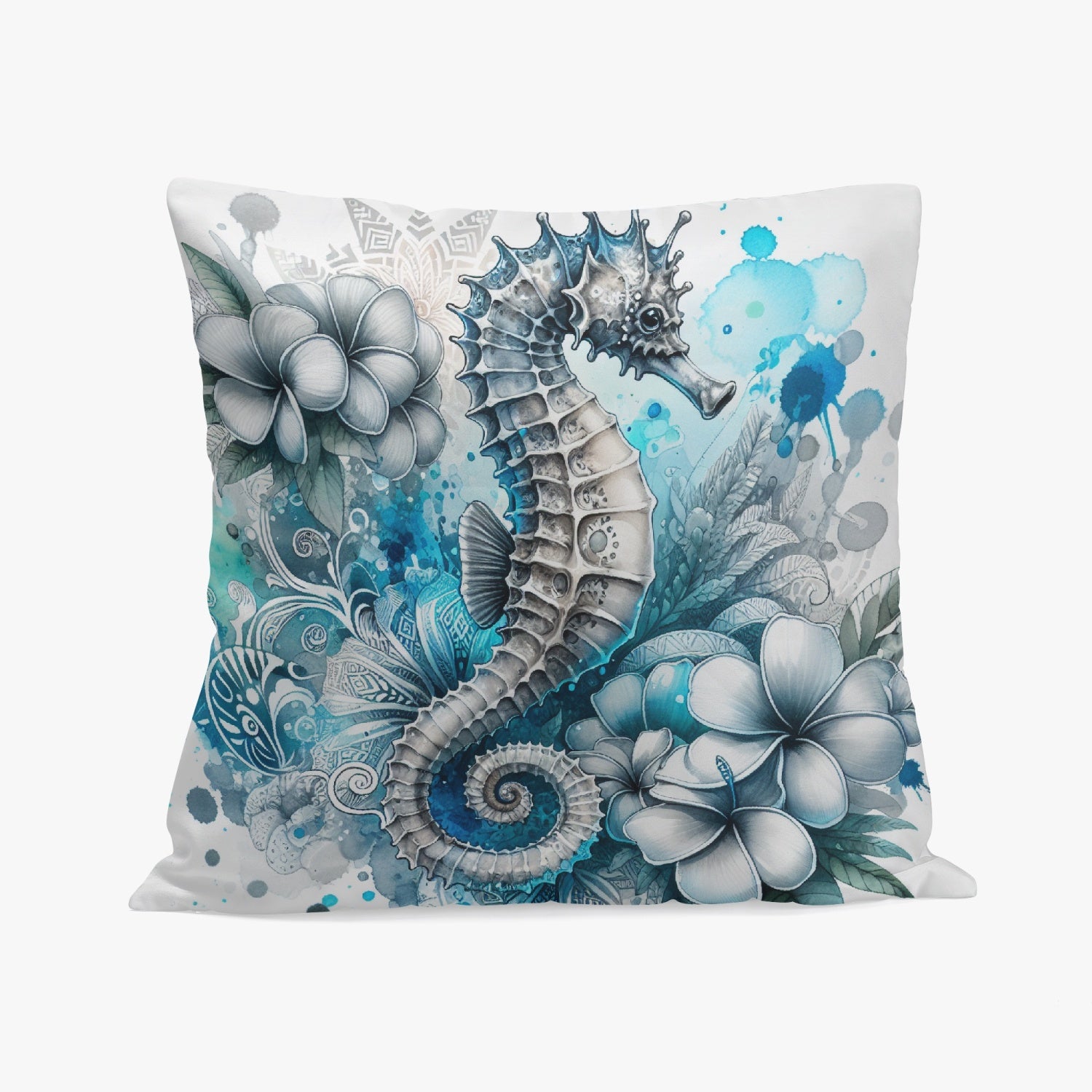 Spirited Seahorse Undersea Pillow Cover - Kim’s Signature Beauty & Accessories    (Store description)