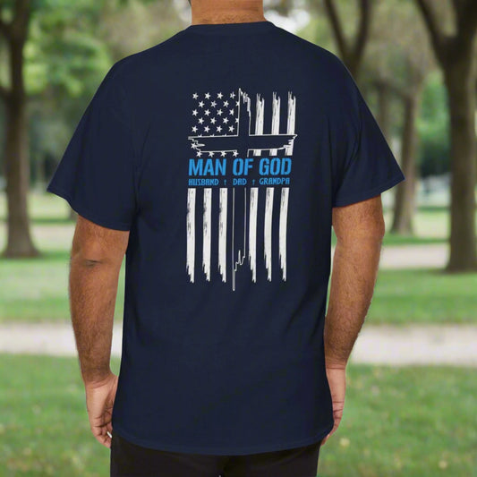 Man of God + Husband +Dad + Grandpa Tee - Kim’s Signature Beauty & Accessories    