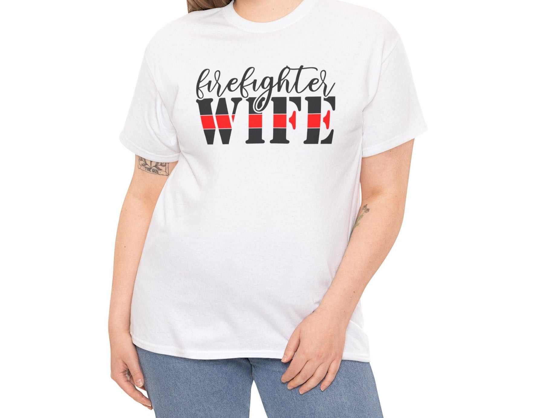 Firefighter Wife Cotton Tee - Kim’s Signature Beauty & Accessories    (Store description)