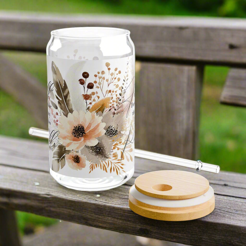 Luke 1:37 Inspirational 16oz Sipper Glass- 16oz - Kim’s Signature Beauty & Accessories    (Store description)