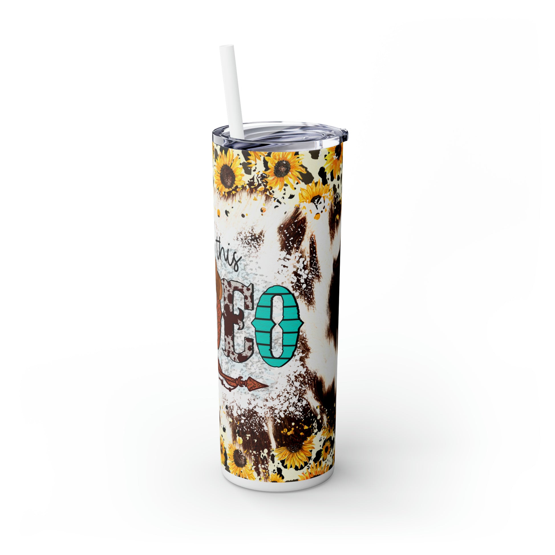 Run This Rodeo |Skinny Tumbler with Straw, 20oz - Kim’s Signature Beauty & Accessories    (Store description)
