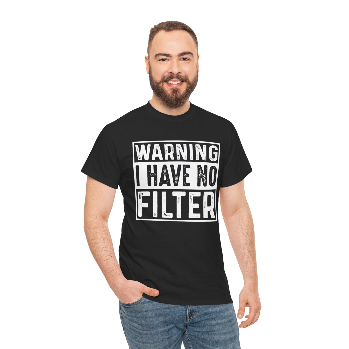 Warning I Have No Filter Tee - Unisex Heavy Cotton T-Shirt - Kim’s Signature Beauty & Accessories    