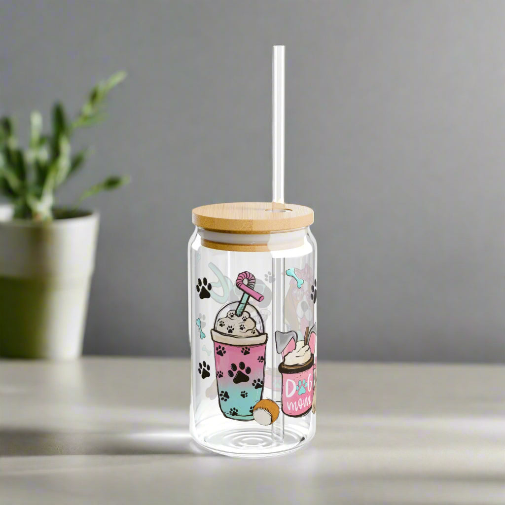 Coffee & Dog Mom |Sipper Glass - Kim’s Signature Beauty & Accessories    (Store description)