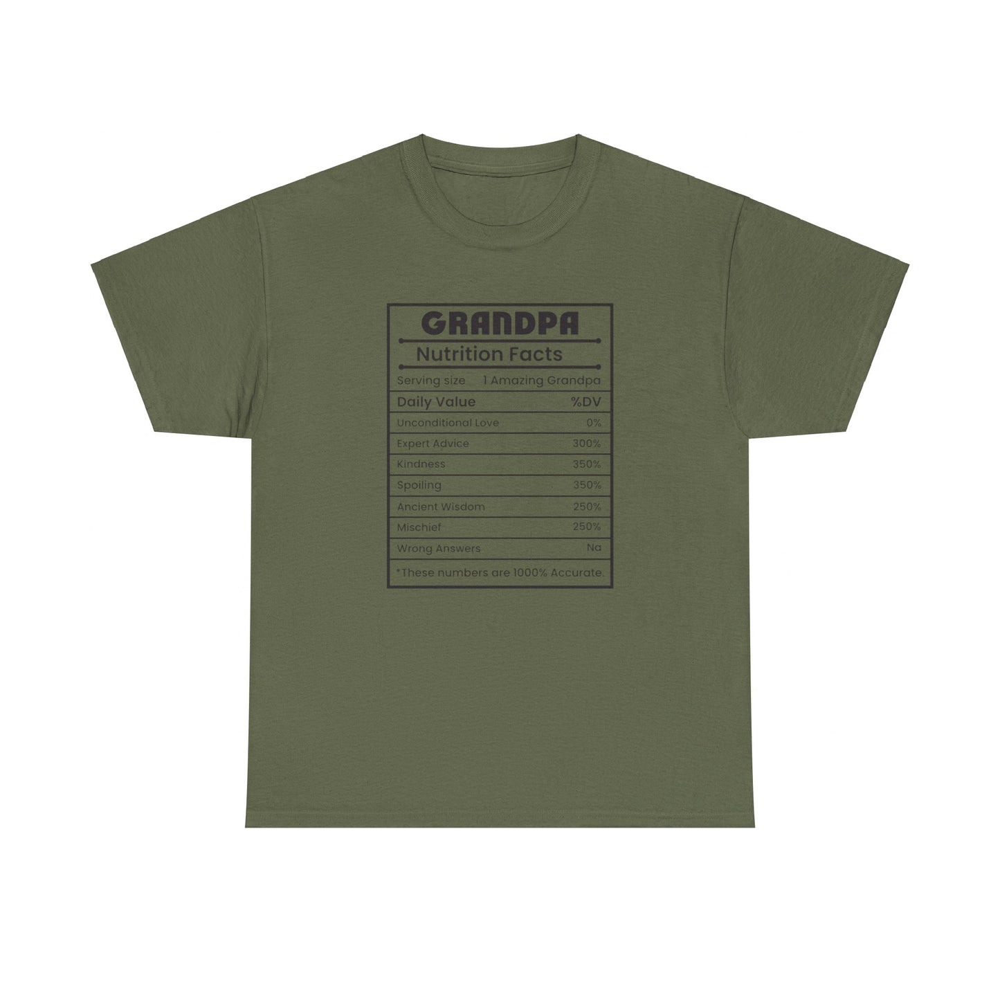 Grandpa Nutritional Facts Tee - Kim’s Signature Beauty & Accessories    (Store description)