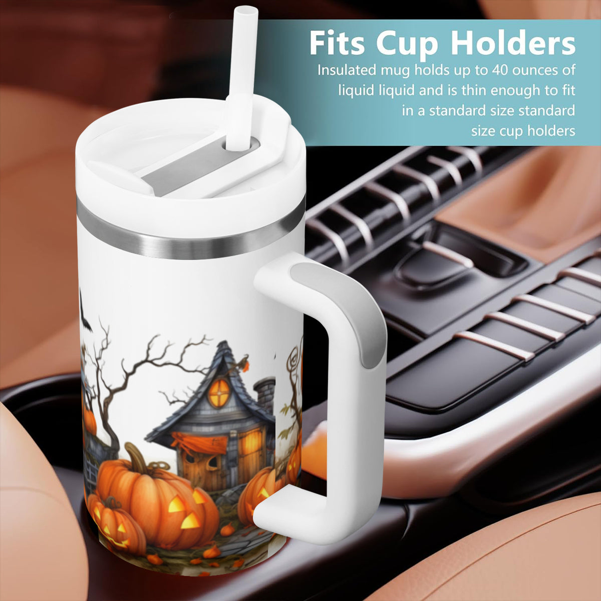 Haunted House 40oz Tumbler - Kim’s Signature Beauty & Accessories    