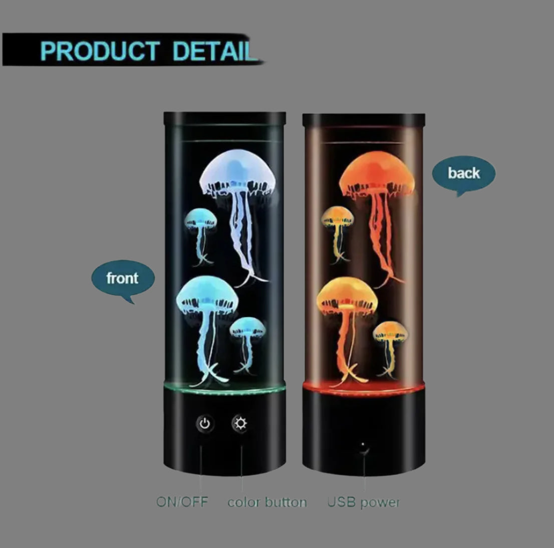 9-Inch LED Colorful Jellyfish Night Lamp - Kim’s Signature Beauty & Accessories    
