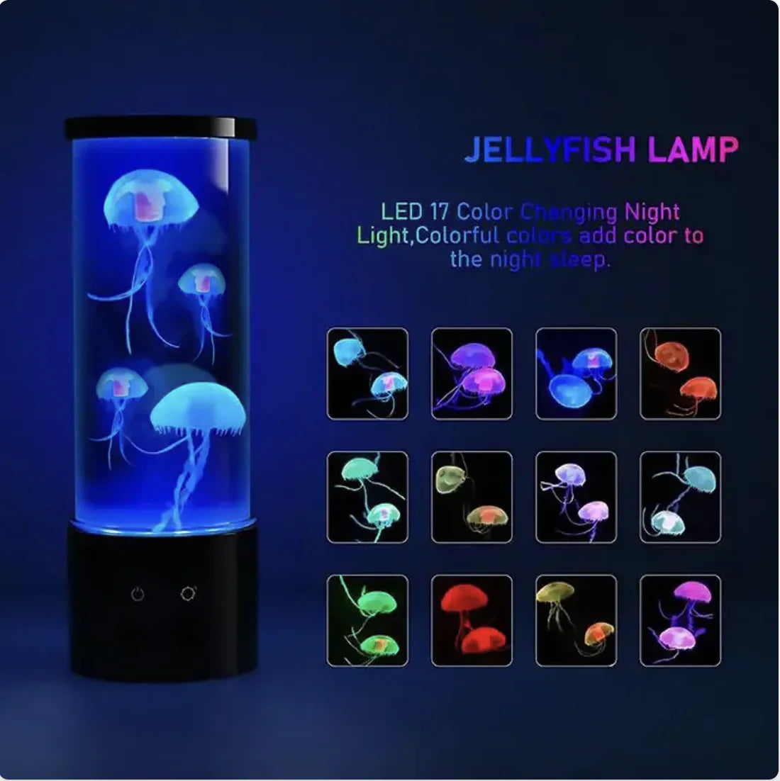 9-Inch LED Colorful Jellyfish Night Lamp - Kim’s Signature Beauty & Accessories    
