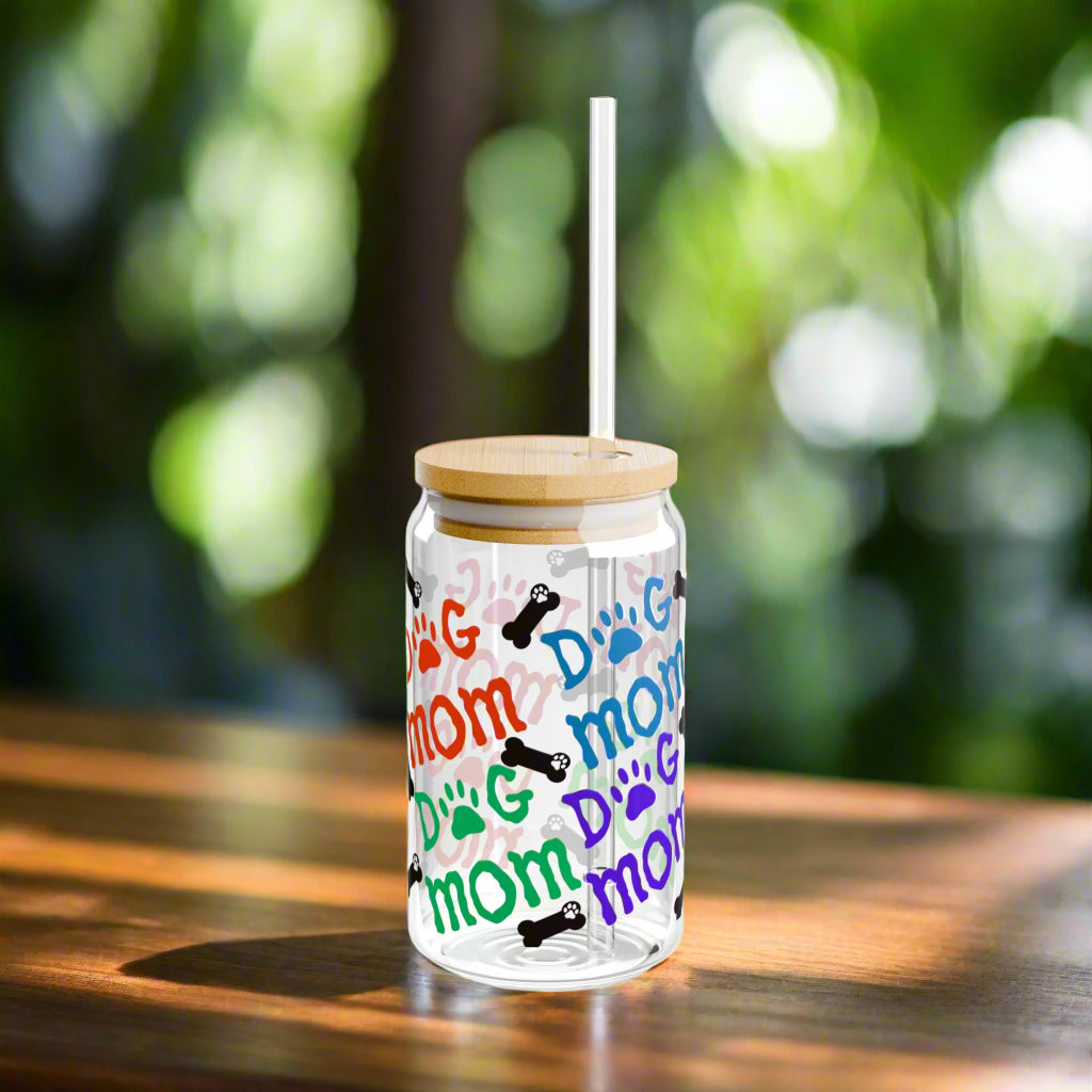 Dog Mom & Bones Sipper Glass - Kim’s Signature Beauty & Accessories    (Store description)