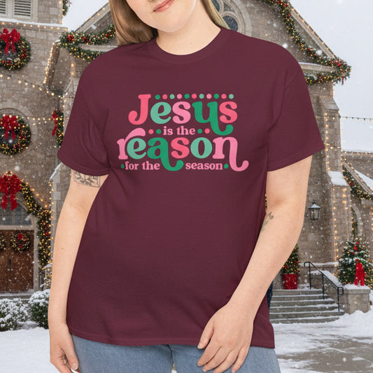 Jesus Is the Reason for the Season Christmas Tee - Kim’s Signature Beauty & Accessories    
