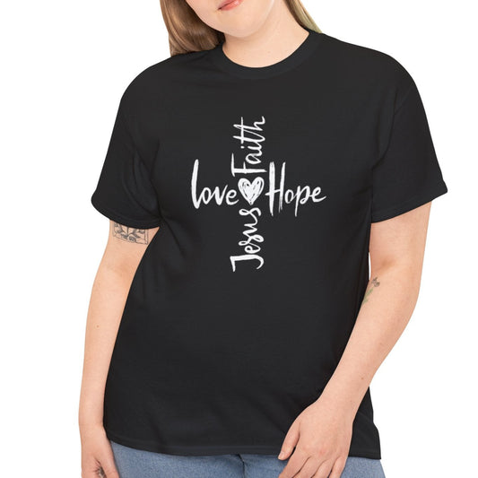 Faith, Love, Hope, Jesus CrossTee - Kim’s Signature Beauty & Accessories    (Store description)