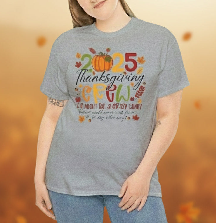 2025 Thanksgiving Crow Unisex Heavy Cotton Tee - Kim’s Signature Beauty & Accessories    