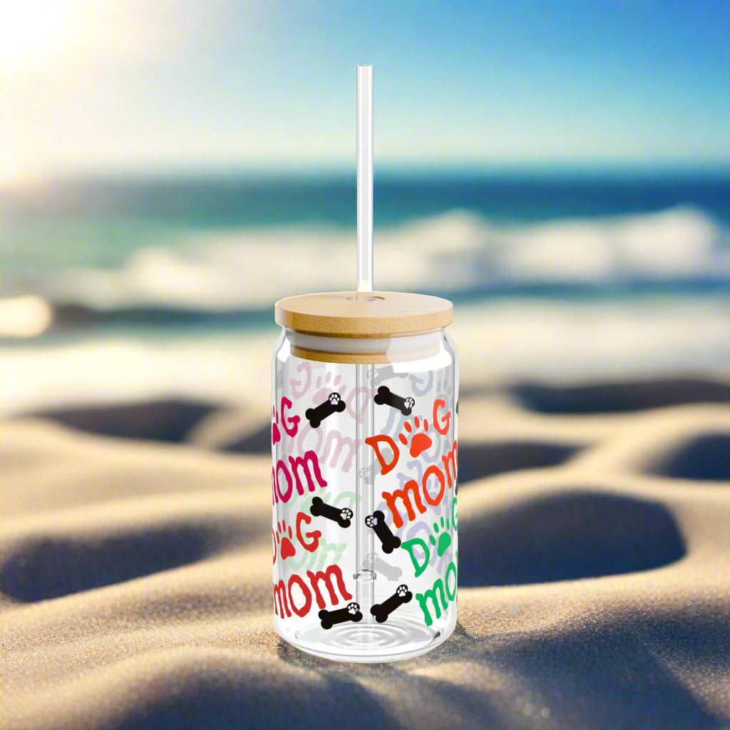 Dog Mom & Bones Sipper Glass - Kim’s Signature Beauty & Accessories    (Store description)